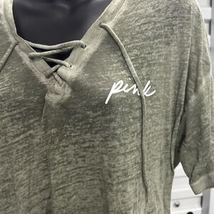 PINK Victoria's Secret Olive Green Women's Top